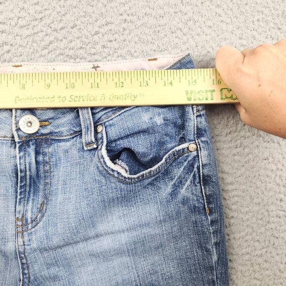 LEI Jeans Juniors 11 Women's 30x31 Y2K Flare Mid Rise Faded Cotton Blend Pants - Picture 3 of 11